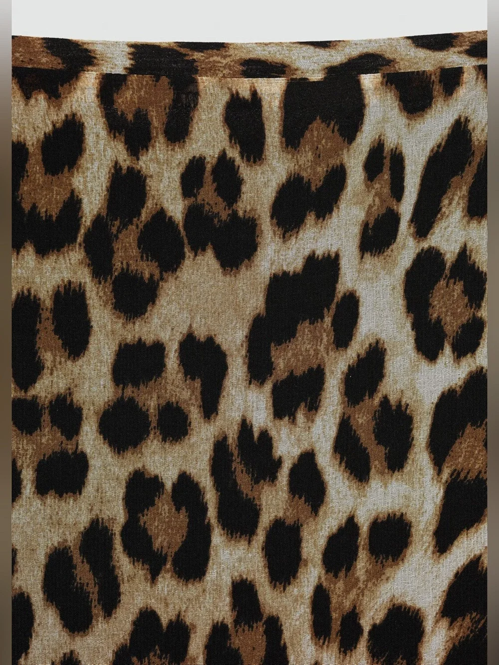 Mango Leopard Print Midi Skirt in Brown and Black NWT - Picture 6 of 6
